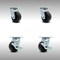 Service Caster 4 Inch Stainless Steel Polyolefin Swivel Caster Set with Ball Bearings 2 Brakes SCC-SS30S420-POB-2-TLB-2 - alternate 1